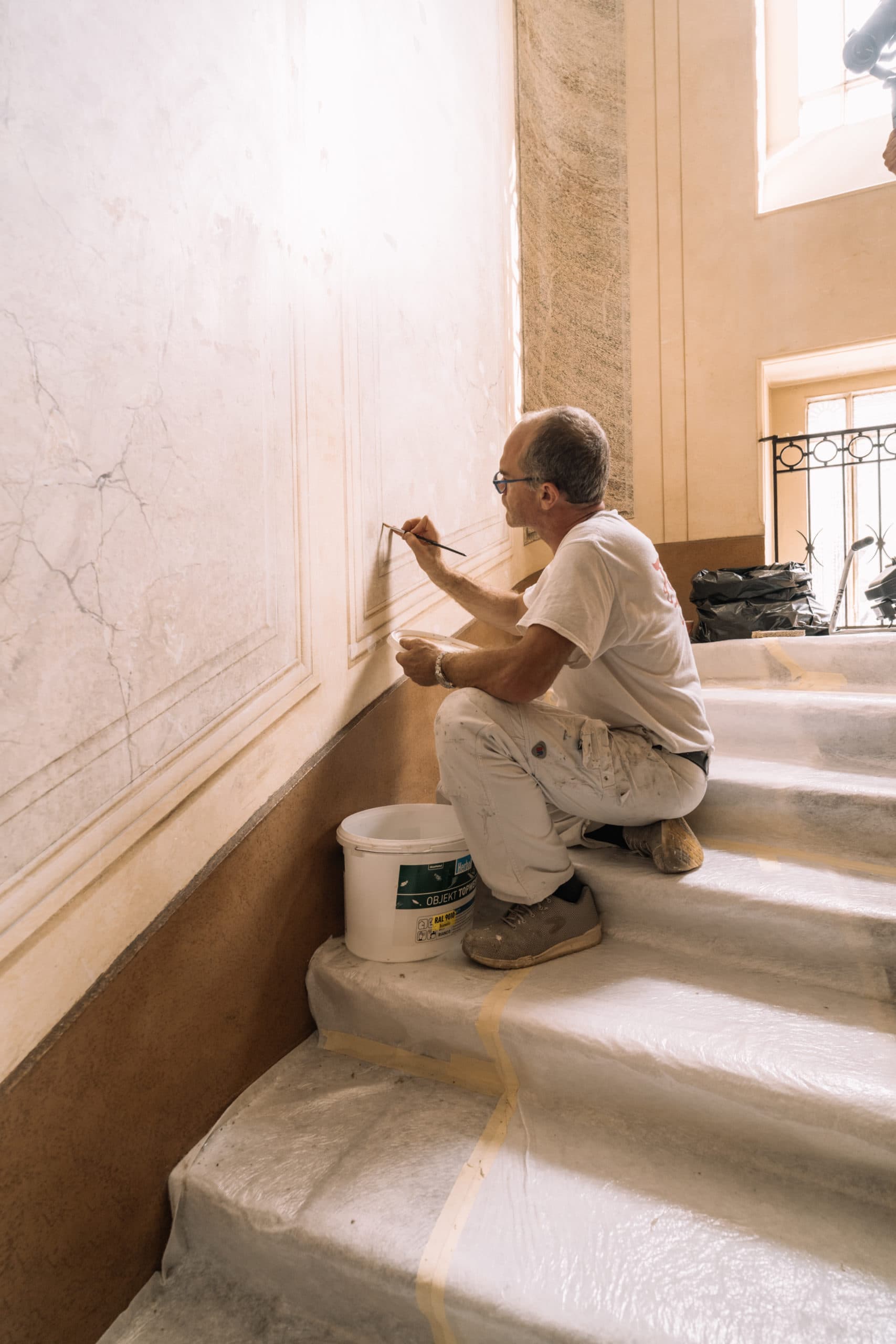 Restauration faux marbre sur site classé — image 1
